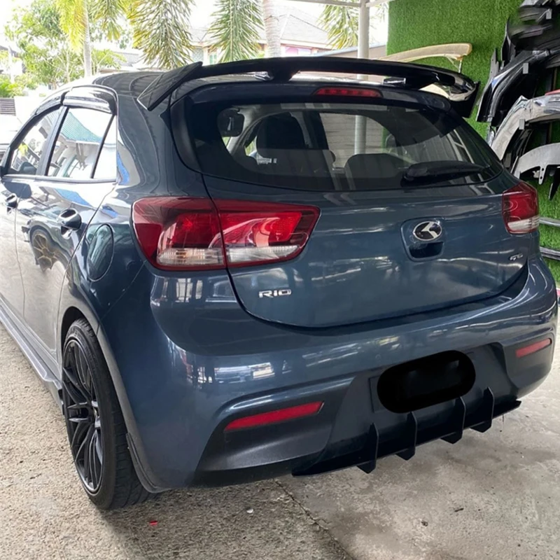 

For Kia Rio Hatchback/2016-2024 Roof Spoiler Wing ABS Plastic Trunk Rear Tail Lip Accessories Body Kit,Gloss Black