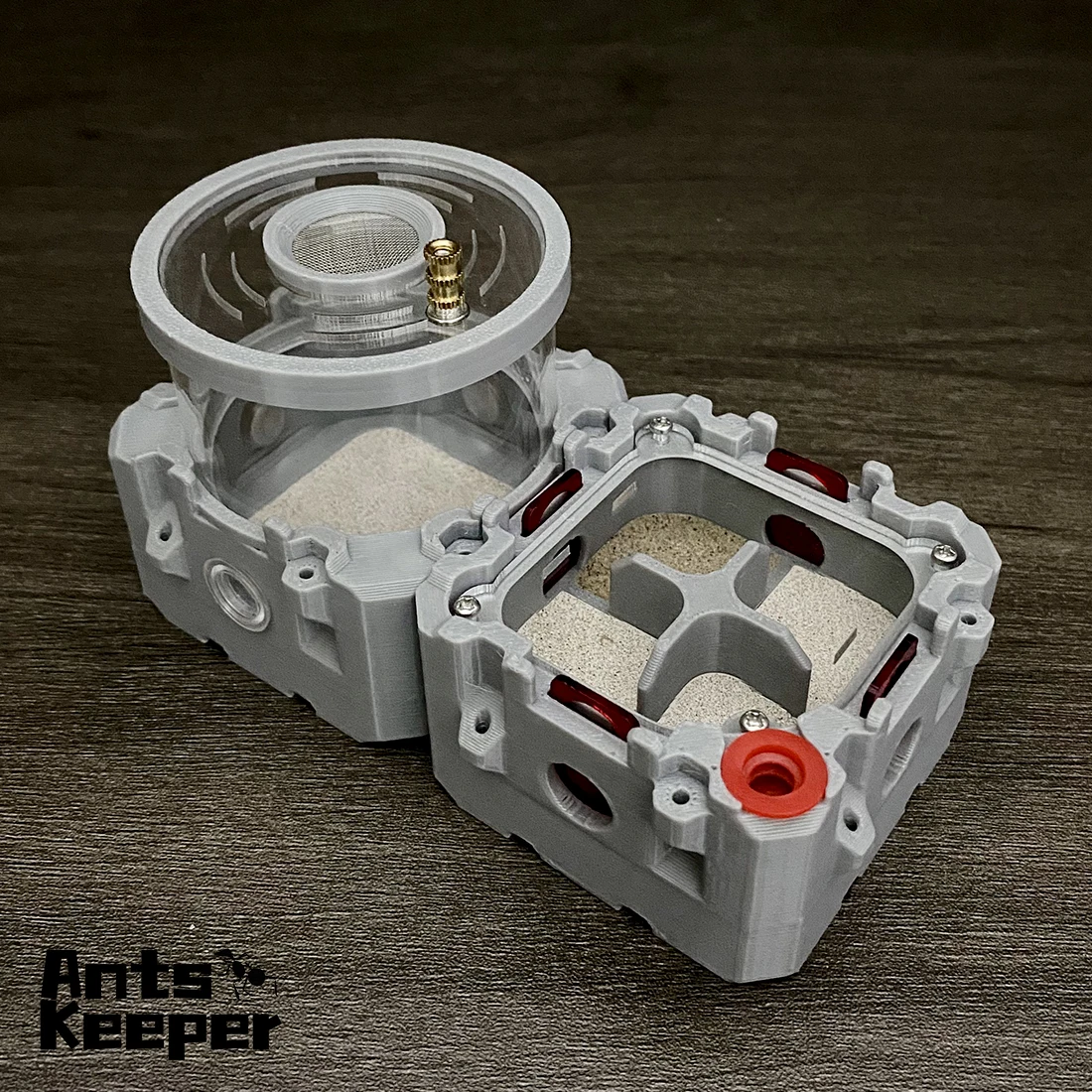 Formicario Modular Expandible Original Ants Keeper con Bebedero, Área de Forrajeo, Hormiguero, Casa para Hormigas para la Cría de Hormigas