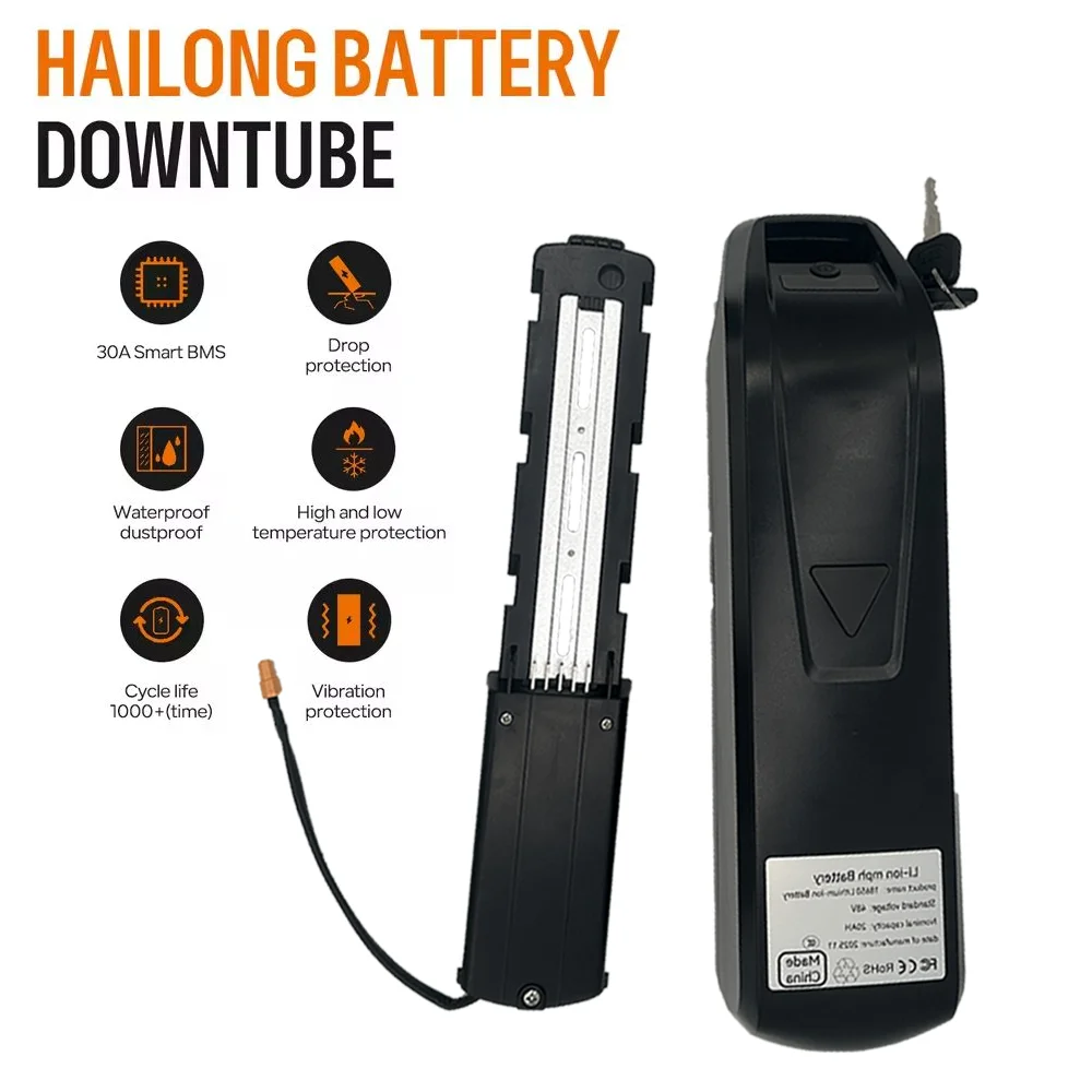 

Durable New Hailong 18650 Lithium Battery Pack 4V/52V 20Ah/30AH For 350W-1500W BAFANG Tongsheng Motor High Performance