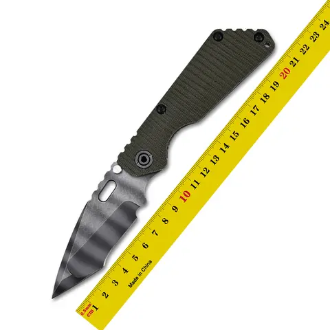 154CM Tiger Striped Blade, Titanium / Micarta Handle SMF Folding Knife Outdoor Hunting Fishing Utility Pocket Survive EDC Tools