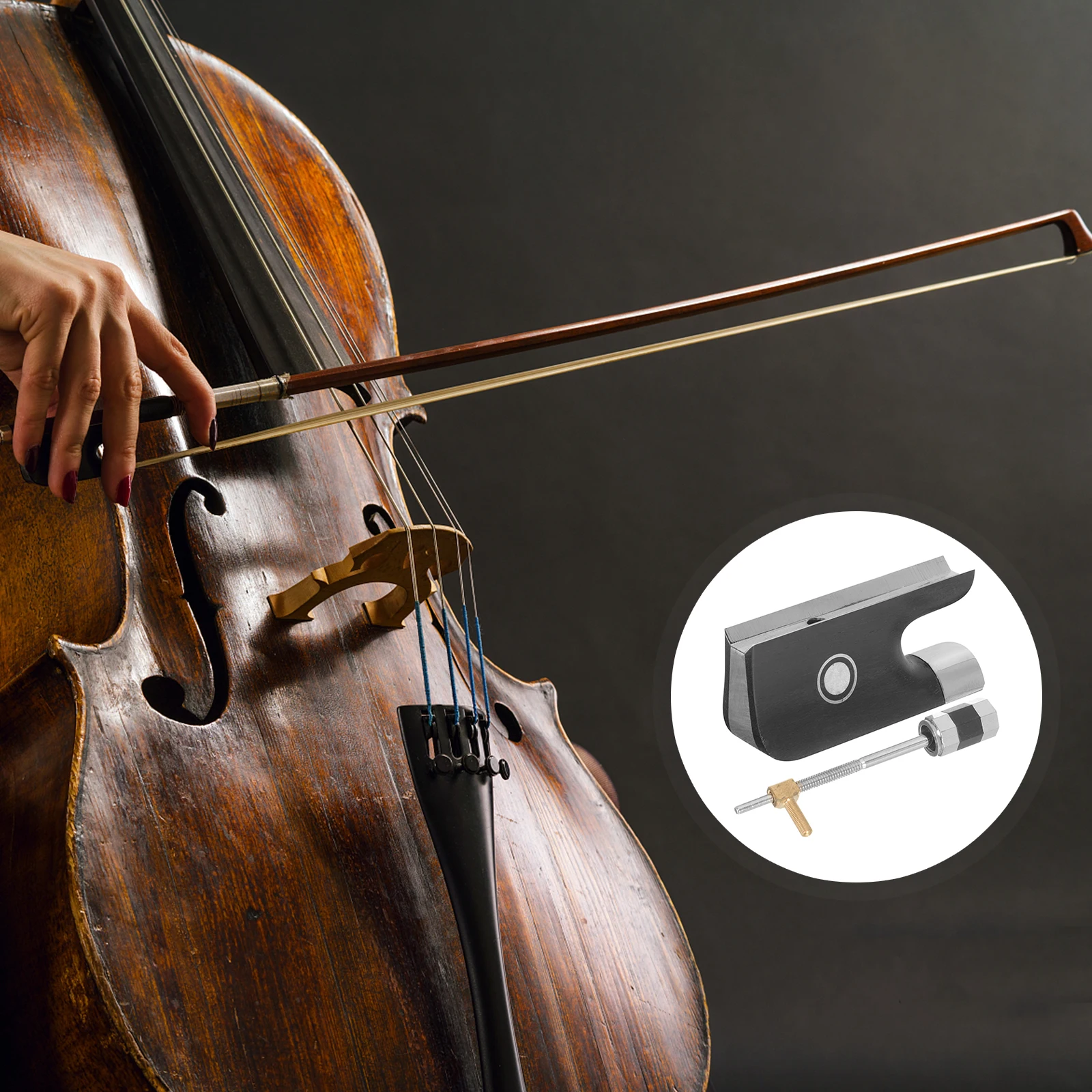 

1 set 1 Set Cello Frog Replacement Durable Practical Violin Bow Frog For Student Professional Use Wooden Bow Repair Part