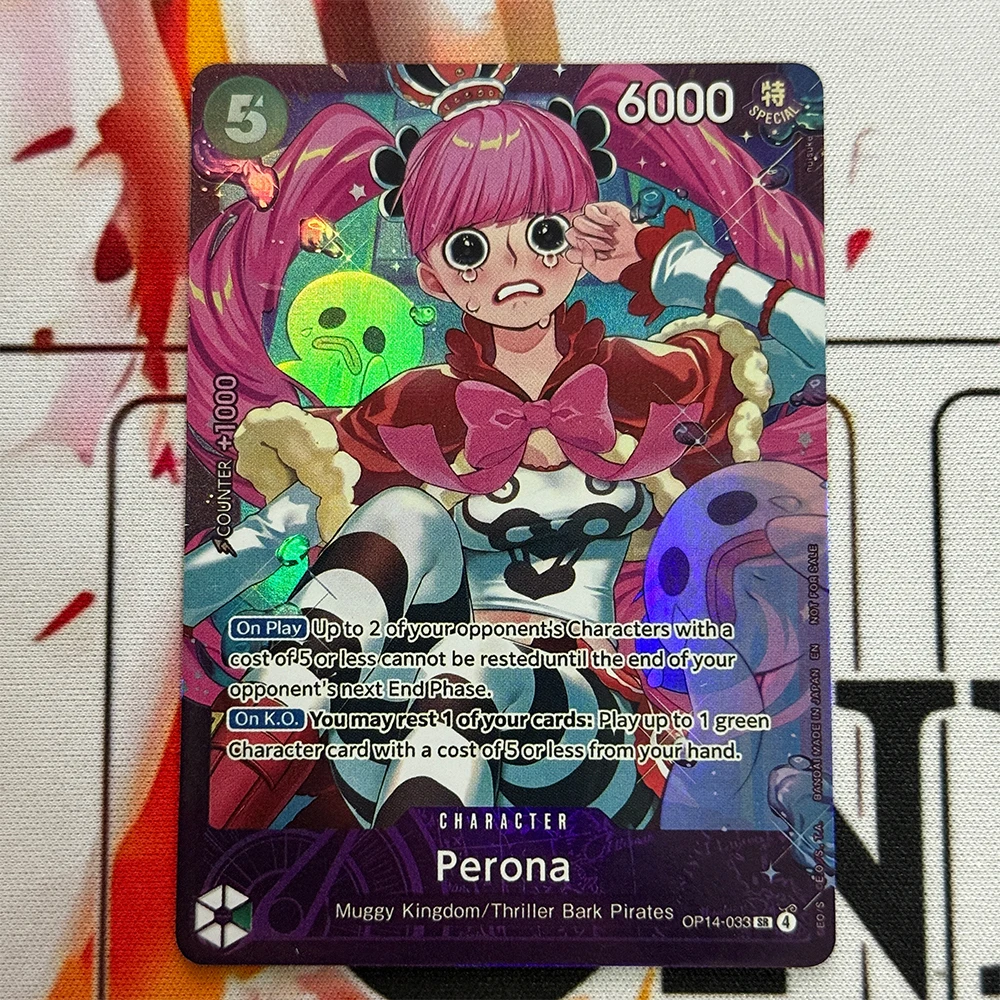 Cartão de Coleção One Piece Perona DIY English Proxy Extra Grand Battle para Lojas Promoção 2026 OP14-033 SR OPCG Presente de Anime