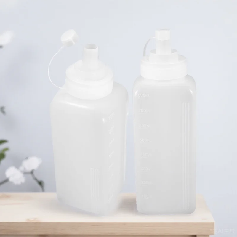 

2pcs 800Ml Plastic Squeeze Bottles Condiment Bottles For Ketchup Mustard Mayonnaise Hot Sauce Olive Oil Dispenser Kitchen