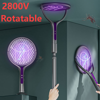 Rotating Head Electric Fly Swatter 1200mAh Rechargeable Mosquito Trap Mosquito Killer Repellent Electric Anti-mosquito Lamp