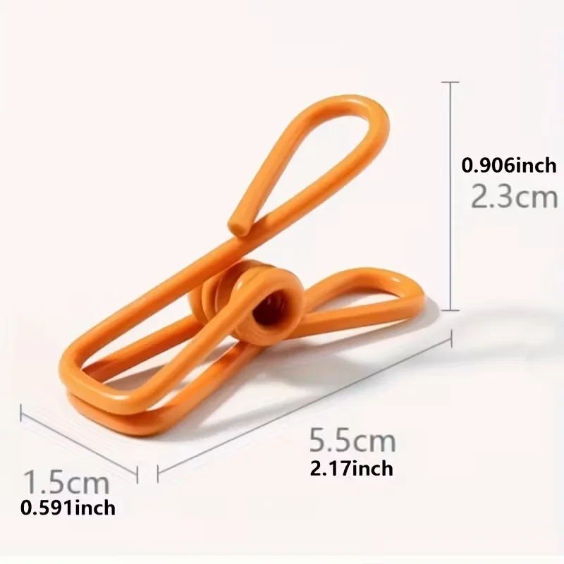 20pcs Colorful Mini Clothespins - PVC-Coated, High-Elasticity Clips for Kitchen, Crafts, Office & Snack Storage