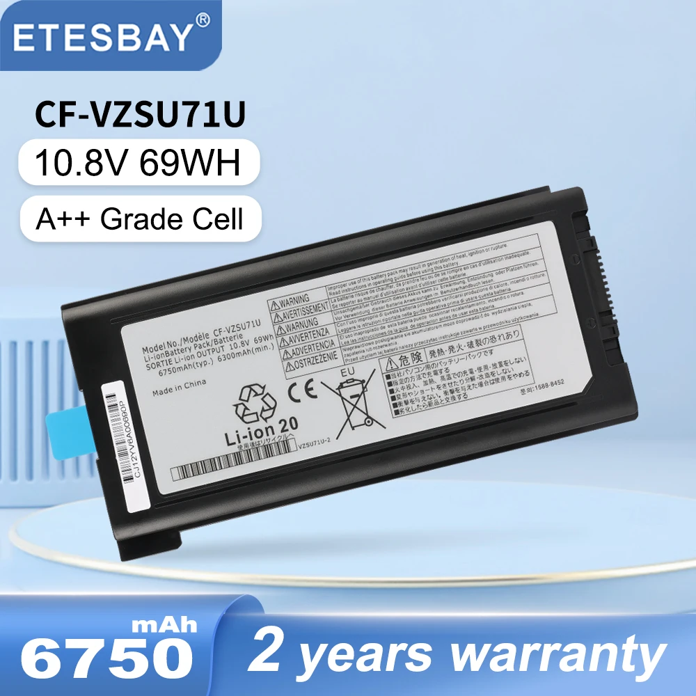 

Аккумулятор ETESBAY CF-VZSU71U для Panasonic, искусственная книга, фотосессия 10,8 В, 69 Вт/ч, 6750 мАч