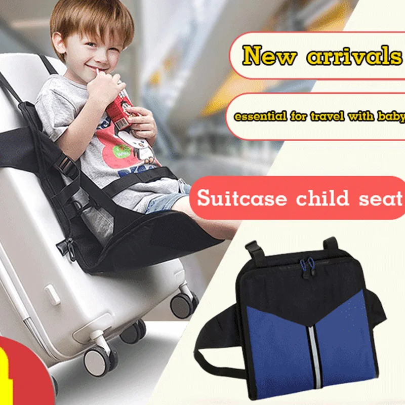 Portable Child Seat Luggage Carrier Family Trips Children\'s travel suitcase folding chair safety binding with seat