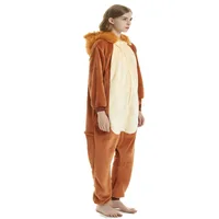 Kigurumi Adult Animal Costume Lion Onesie Plus Size Anime Brown Plush Pajamas Halloween Party Men Women Sleep Jumpsuits Pyjamas - Image 5