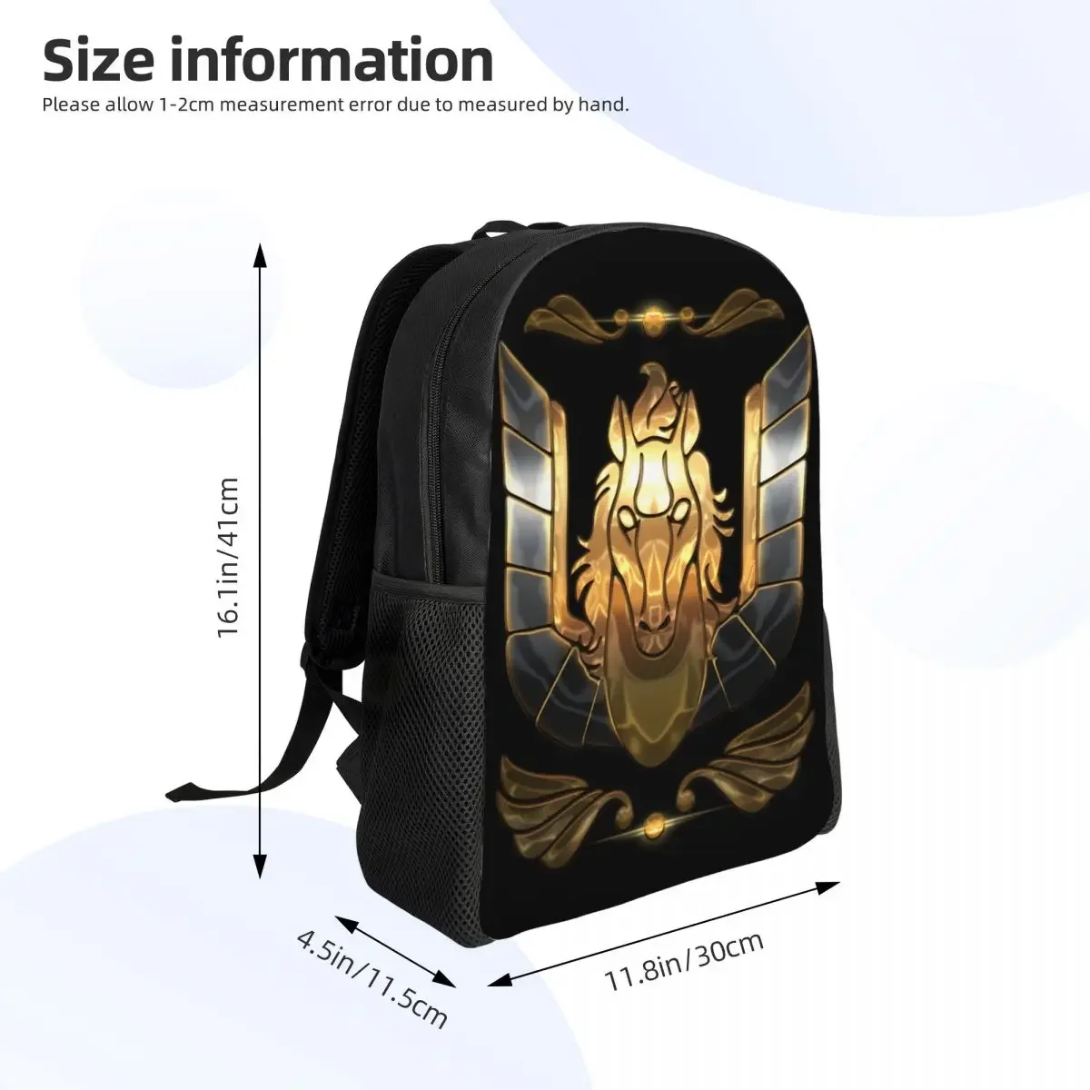 Saint Seiya Pegasus Bronze Backpack  School College Students Bookbag Fits 15 Inch Laptop Anime Knights of the Zodiac Bags