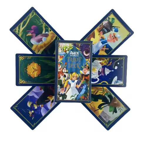 Alice in Wonderland Tarot Deck Card Prophecy Fate Divination Deck Family Party Board Game Fortune Telling Game Beginners Cards