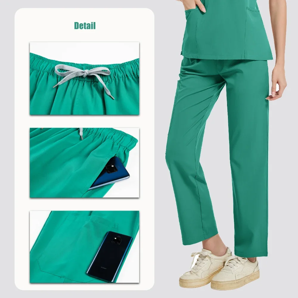 Set di scrub da donna Slim Fit uniforme medica abiti chirurgici accessori per infermiere negozio di animali clinica odontoiatrica farmacia abbigliamento da lavoro