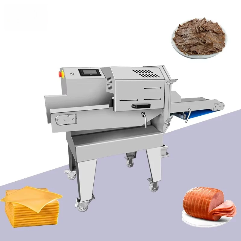 2025 Fresh Chicken Dicer Fish Meat Slicer Machinery Cooked Meat Beef Pork Bacon Smoked Meat Slicer