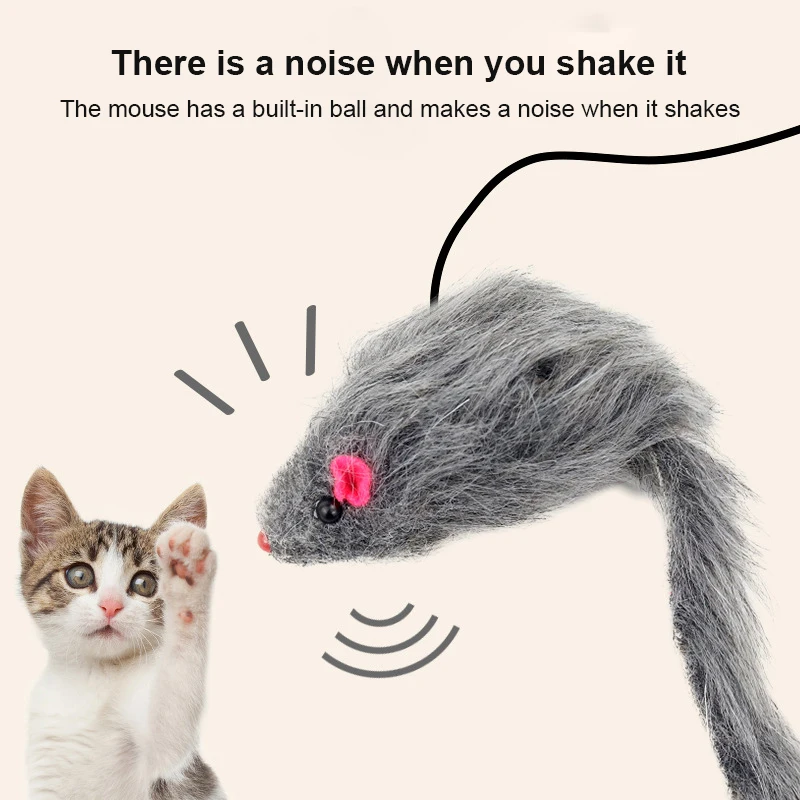 Cat Toy Cat Self-excited Cat Bar 1.8 M Fun Cat Scratch Rope Mouse Cat Supplies Adjustable Buckle Retractable Elastic Rope