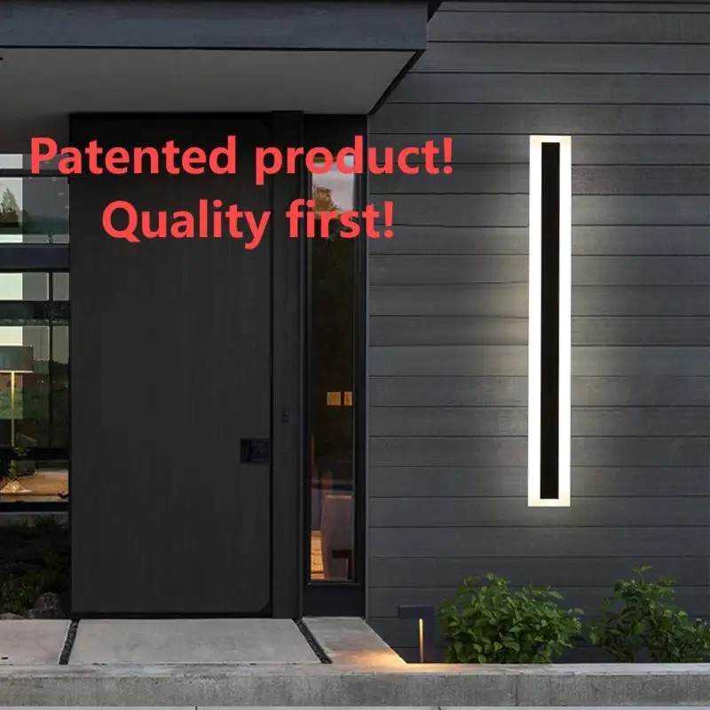 Modern outdoor IP65 waterproof acrylic LED wall lamp, suitable for simple decoration of courtyards, villas, and gardens