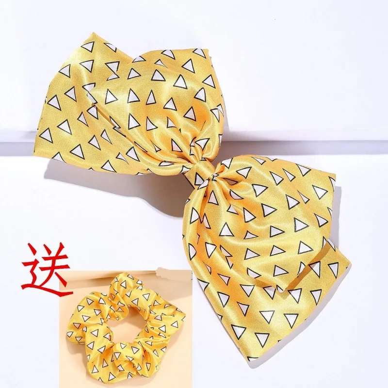 Anime Cosplay Bow Hair Clips Accessories Shinobu Nezuko Tanjirou Headwear for Women Girls - view 5