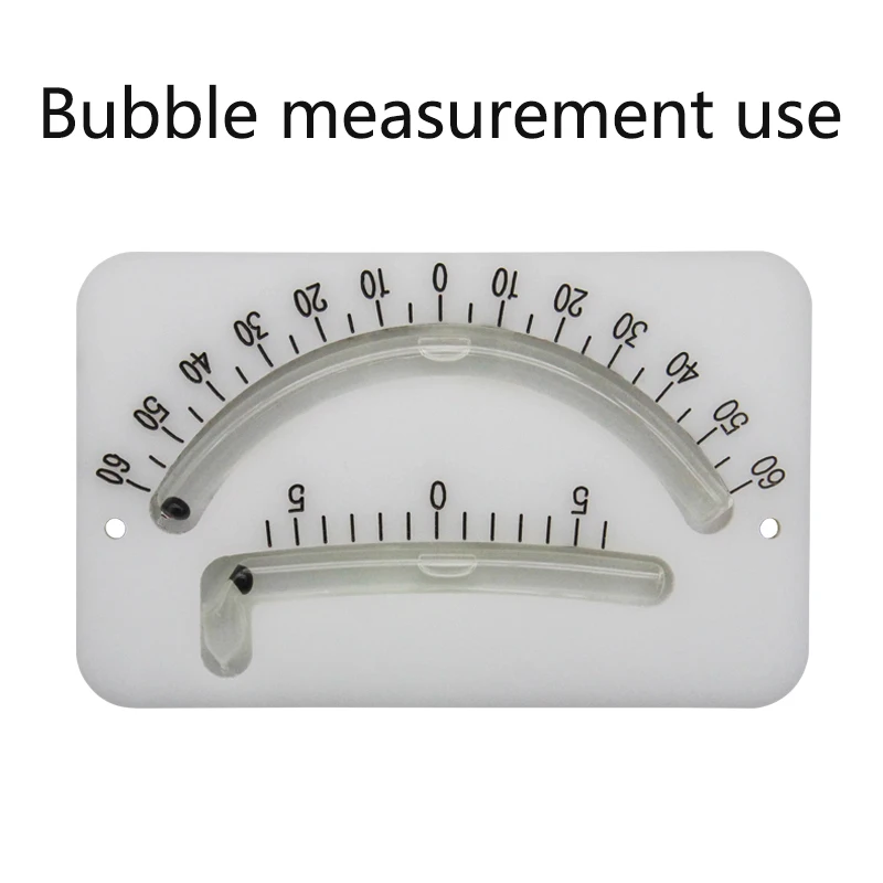 Curved glass horizontal bubble 5-0-5/60-0-60, double tube inclinometer level, marine angle measuring instrument accessories,