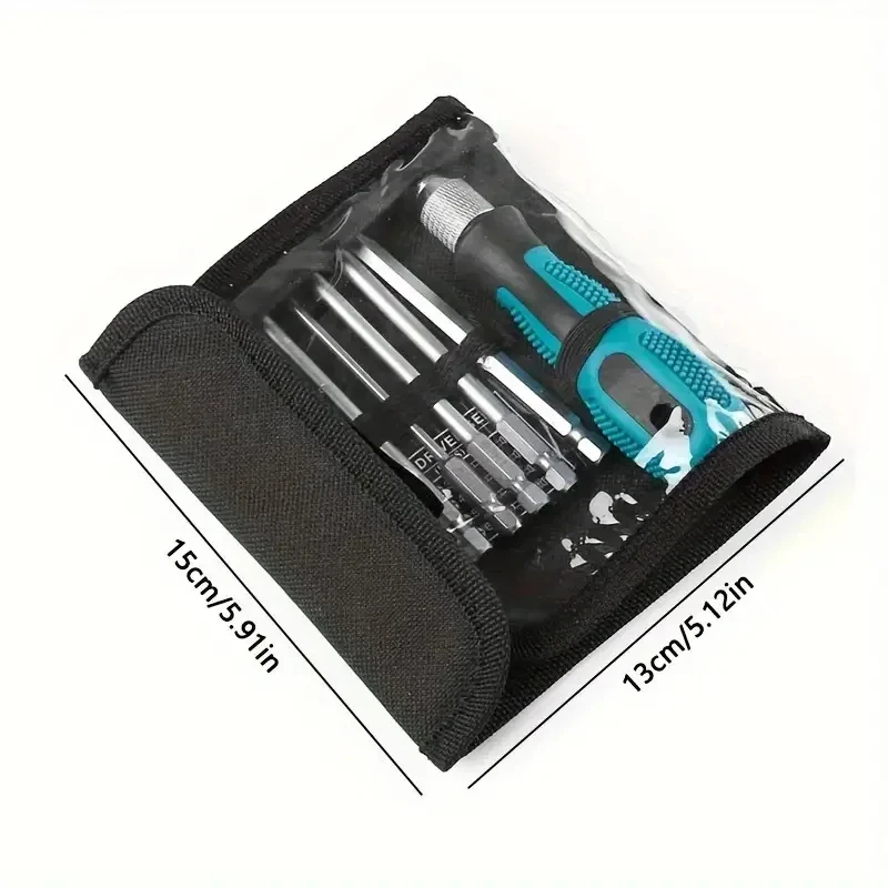 9Pcs/set Precision Screwdriver Set 1/4"/6.35mm Slotted Bits With Magnetic Multitool Home Appliances Repair Hand Tools