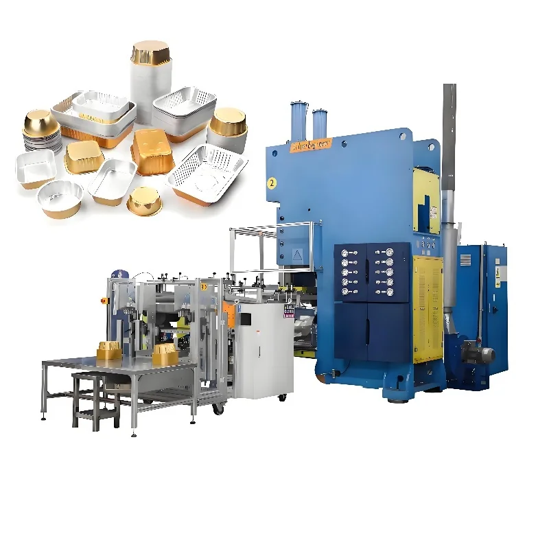 Full Automatic Aigh-Speed Aluminum Foil Container Hines For Takeaway Disposable Food Containers Stamping Hinery Runwo