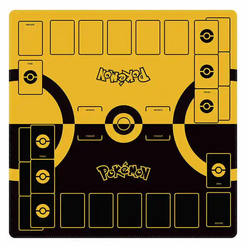 600X600X2Mm PTCG Board Game Card Mat YGO OPCG PTCG Poke Ball Double Battle Table Pad Anime Card Gift Toy