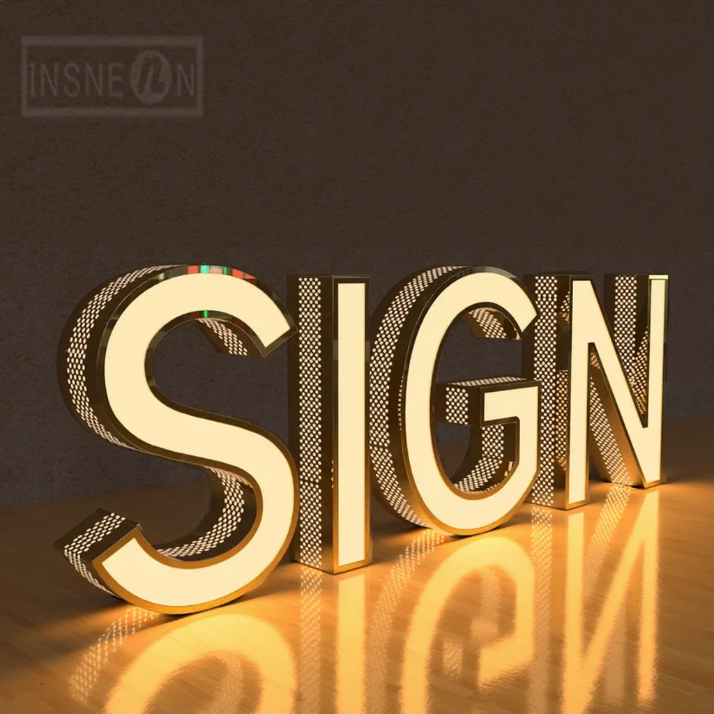 

Освещение отверстий на заказ, буквенная вывеска, 3D светодиодный канал, буквы, светодиодные вывески для бизнеса, уличная рекламная вывеска