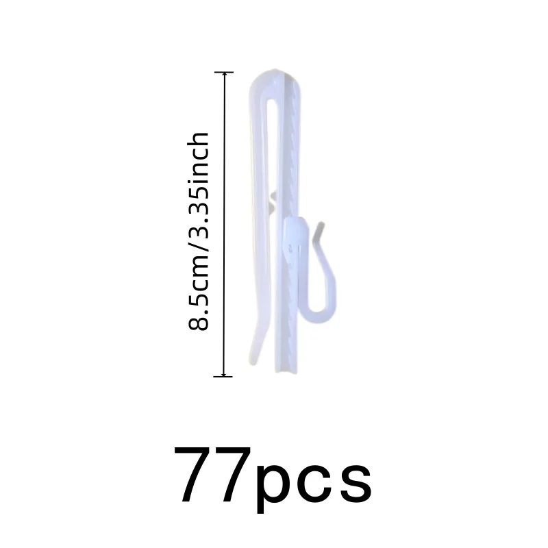 77 pcs 8.5cm Raise Lower Curtain Clips with Easy Install Simple Setup, Multipurpose, Versatile, Practical