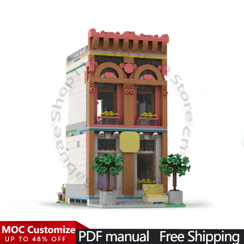

1076 PCS Modular Building Heartlake Shop - Modification of Set 42604 MOC Customize Modular Building DIY Boys Toy Christmas Gift