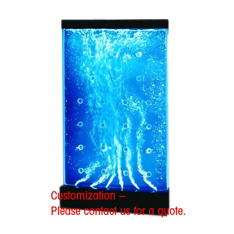 custom.NEWSTAR Home Decoration Bubble Wall LED Acrylic Floor Standing Waterfall Fountain Indoor Multifunctional Bubble Wal