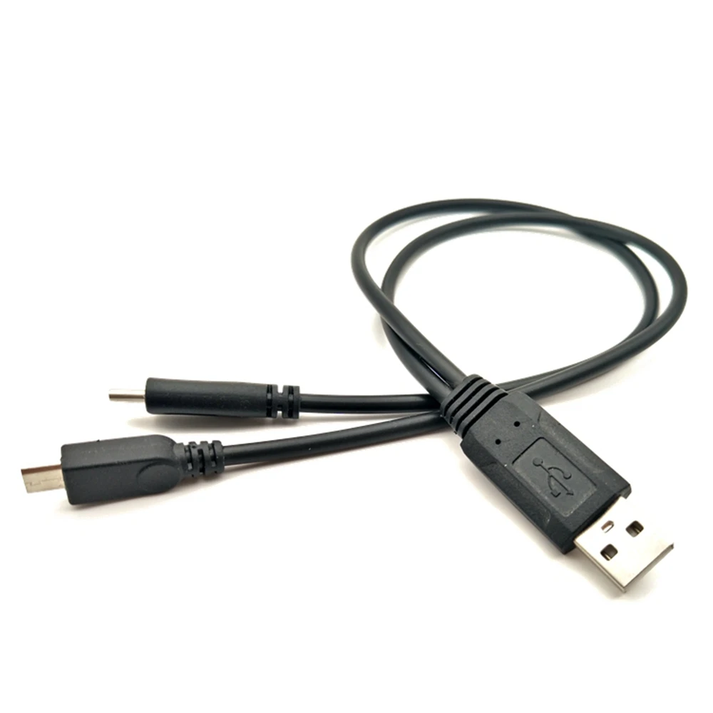 2 in 1 Type C Micro USB Cable Mobile Phone Fast Charger Cable Two Devices Splitter Micro USB C Wire micro USB for Samsung S21 Xi