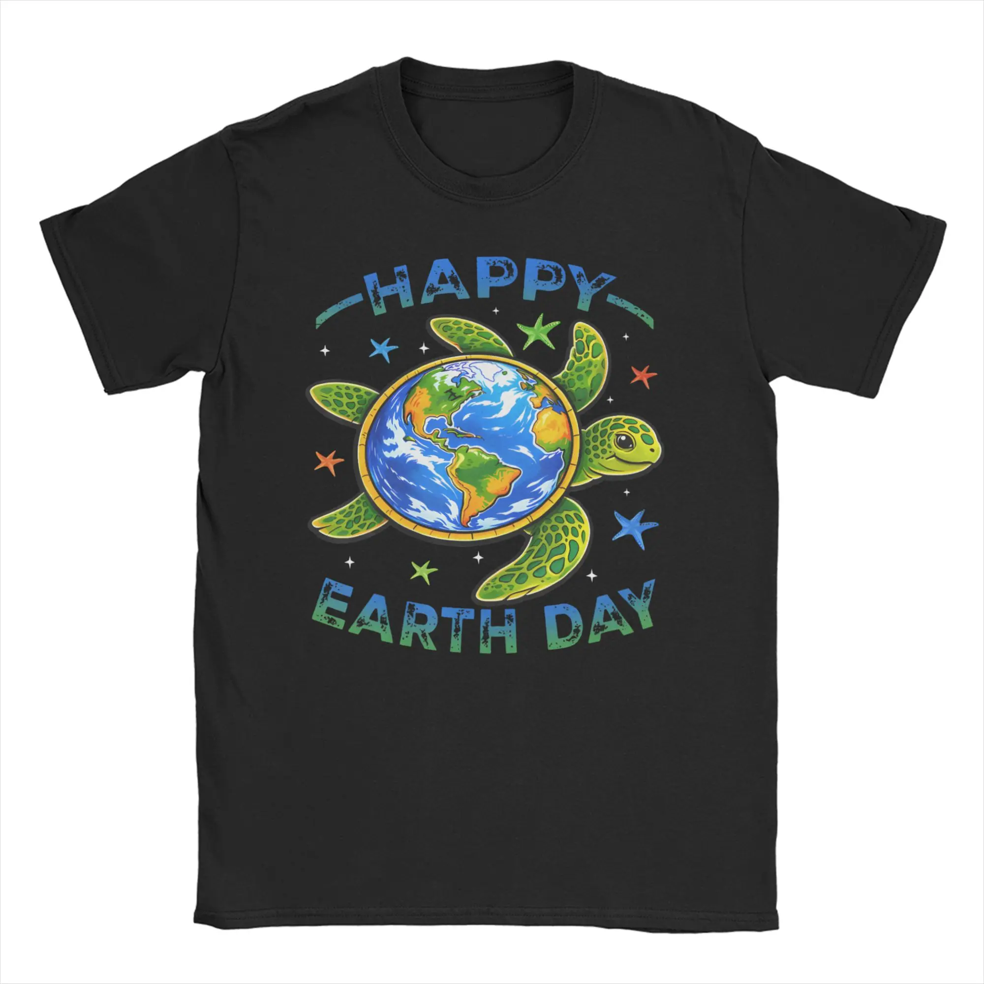 Earth Day 2026 Restore Earth Sea Turtle Art Save The Planet T-Shirts Men Women 100% Cotton Tee Shirt T Shirt Printing Clothing