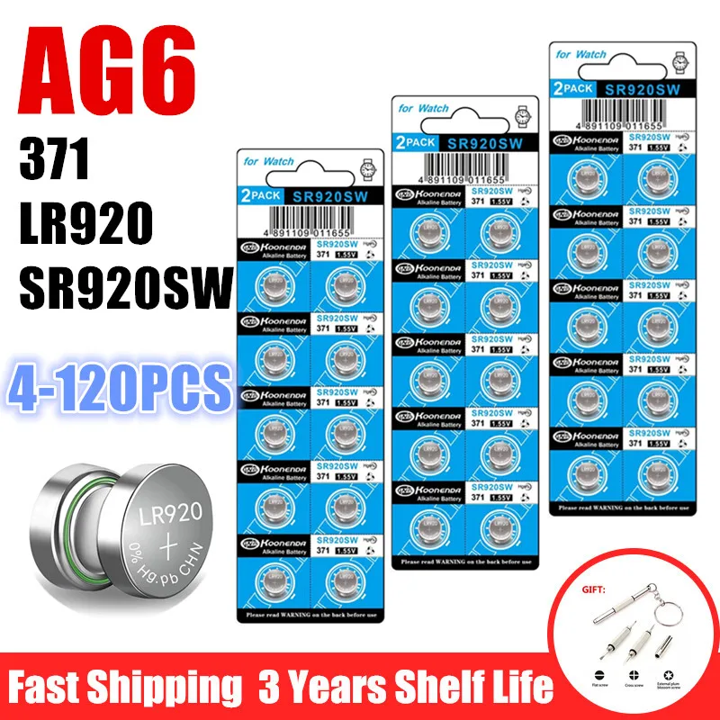 4-120PCS AG6 371 SR… - image