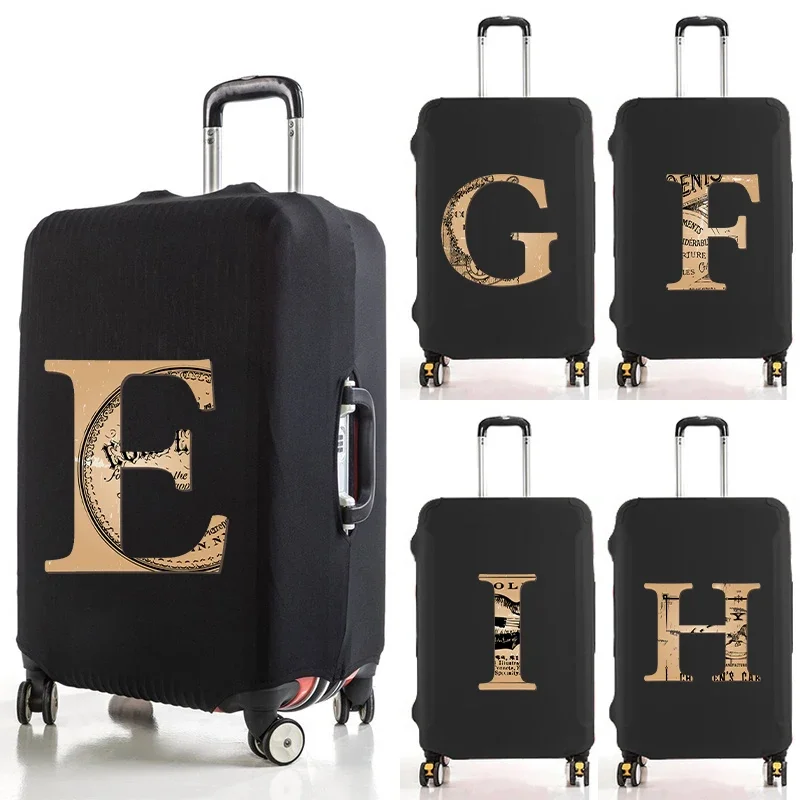 Brown 26 Letter Luggage Cover Thickened Protective Cover  for 18-32 Inch Luggage Travel Dust Cover Scratch Proof Accessories