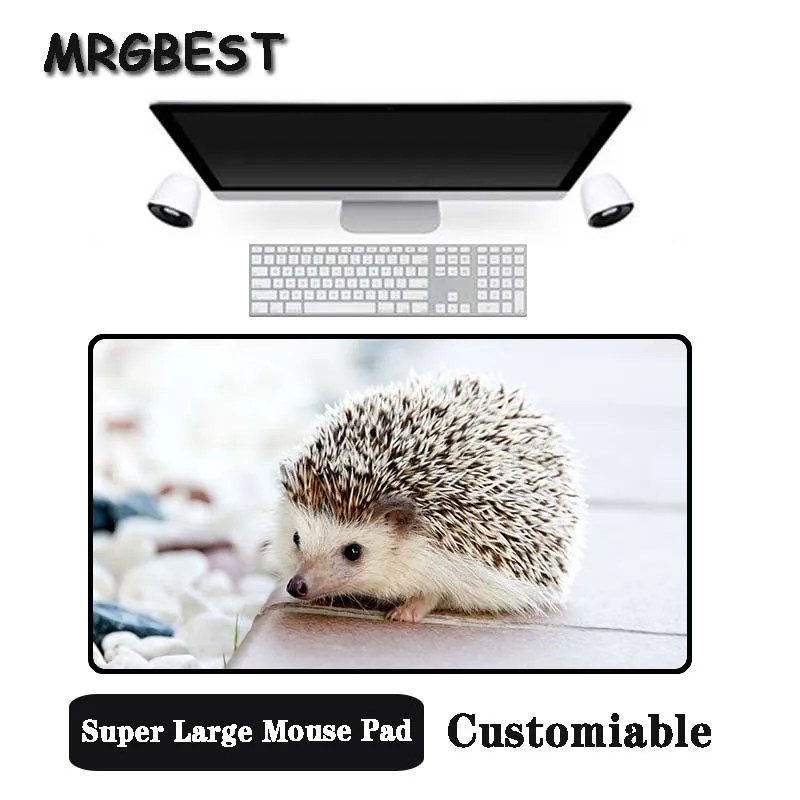 MRGBEST Large Size Mousepad Multi-size Locked Mouse Pad Hedgehog Animal PC Computer Notebook Desk Mat Kawaii Desk Accessories