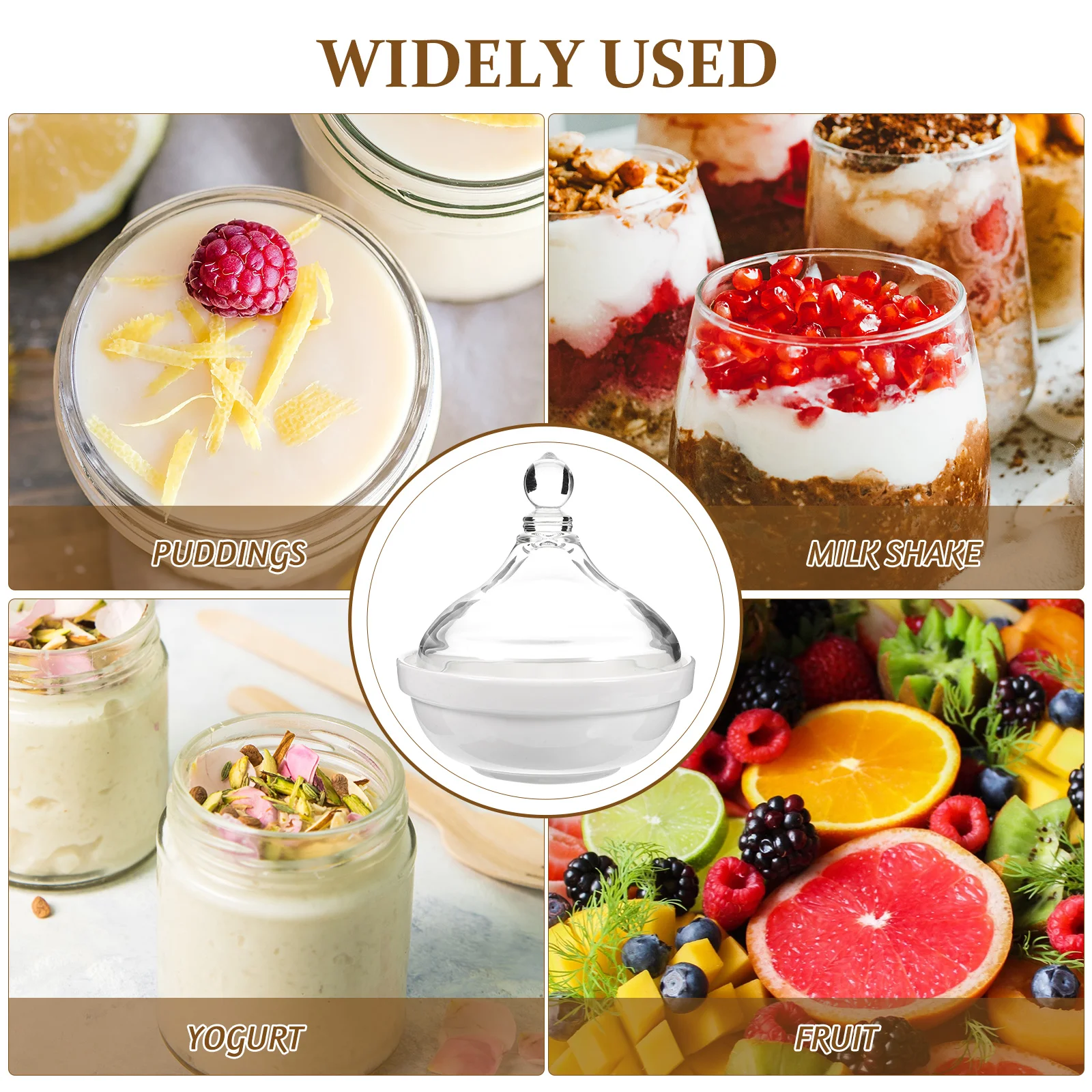 

Dessert Bowl with Cover Snack Ceramic Bowls Cakes Decorative Fruit Kitchen Small