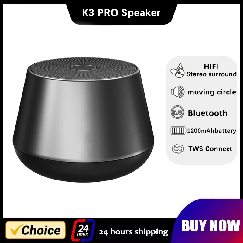 Choice Lenovo K3 Pro 5.0 Altavoz Bluetooth portátil, altavoces inalámbricos con sonido estéreo, reproductor de audio y música, altavoz