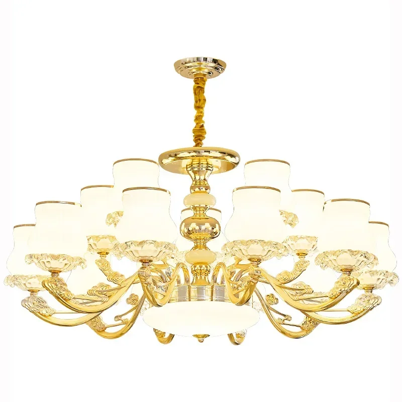 Living room chandelier simple European suction hanging dual-purpose living room light dining room bedroom atmosphere