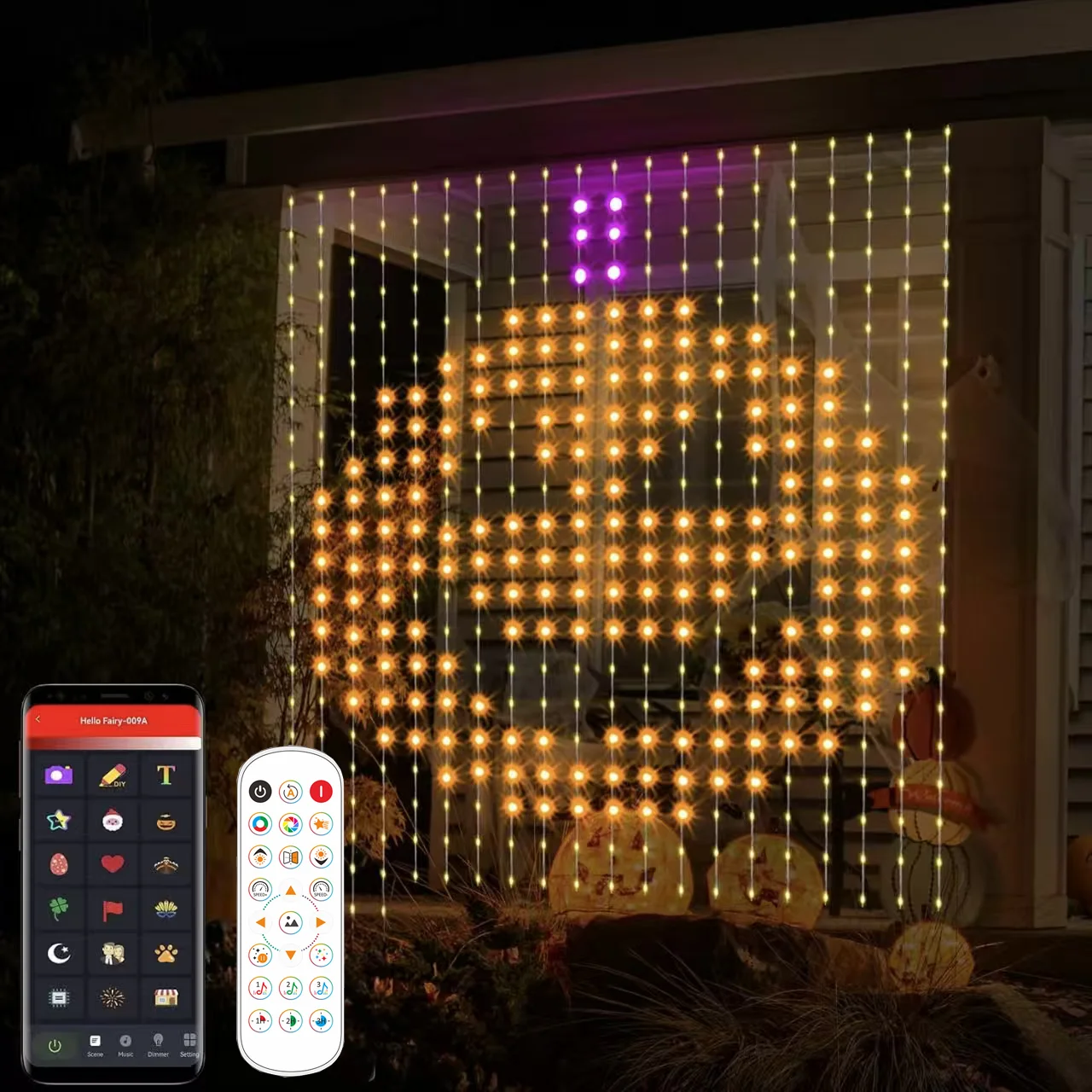 الذكية بلوتوث RGBIC LED الستار سلسلة ضوء حلم اللون للبرمجة الجنية أضواء عيد الميلاد لحفل الزفاف نافذة ديكور