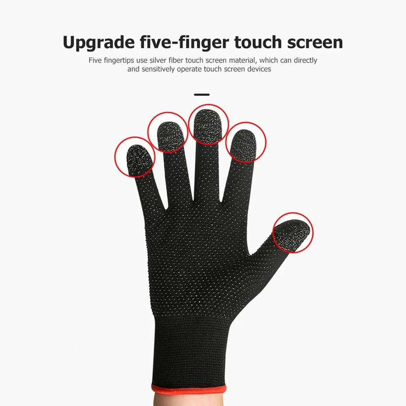 4Pcs Game Gloves For PUBG Sweat Proof Non-Scratch Sensitive Press Screen Gaming Finger Thumb Sleeve Gloves