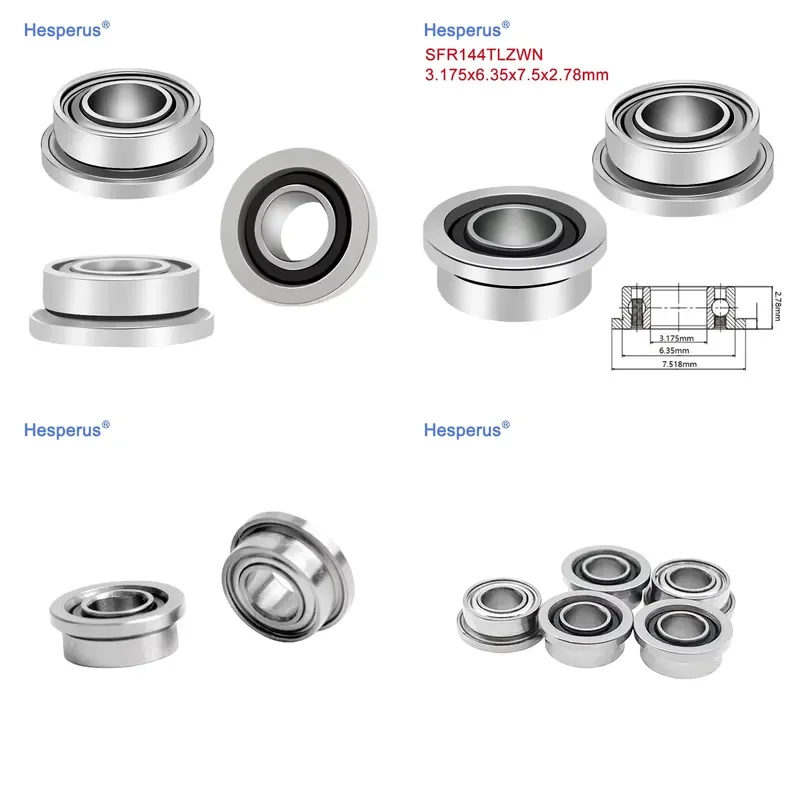2026 Dabi RS-350 Bearings SFR144TLZWN for High Speed Handpiece Ceramic Balls Flange Midwest Handpiece Bearings
