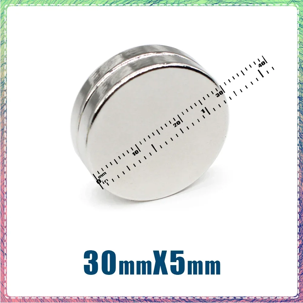 2/5/10PCS 30x5mm Super Powerful Strong Magnetic Magnets Permanent Neodymium Magnets Round Magnet