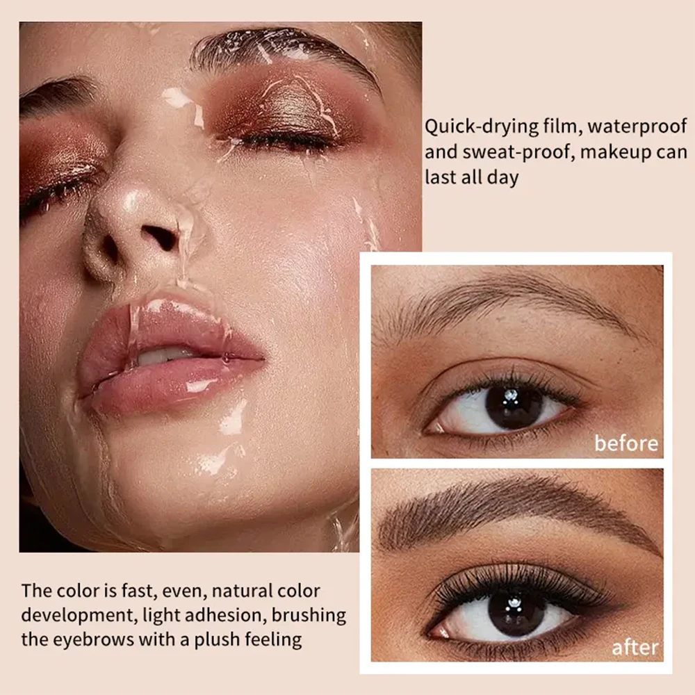 4-Color Tint Brow Mascara– Water-Resistant & Sweat-Resistant, Smooth Application, Natural Buildable Color,Long-Lasting,Jet Black