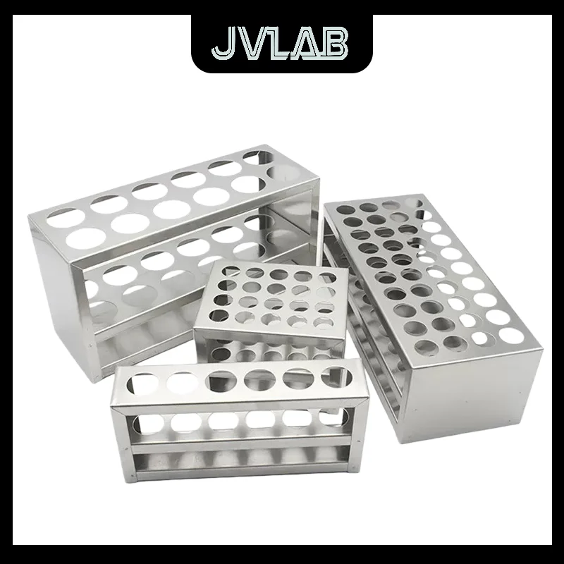 

Centrifugal tube test tube rack stainless steel 40 hole colorimetric digestion tube steel plate rack circular aperture JVLAB