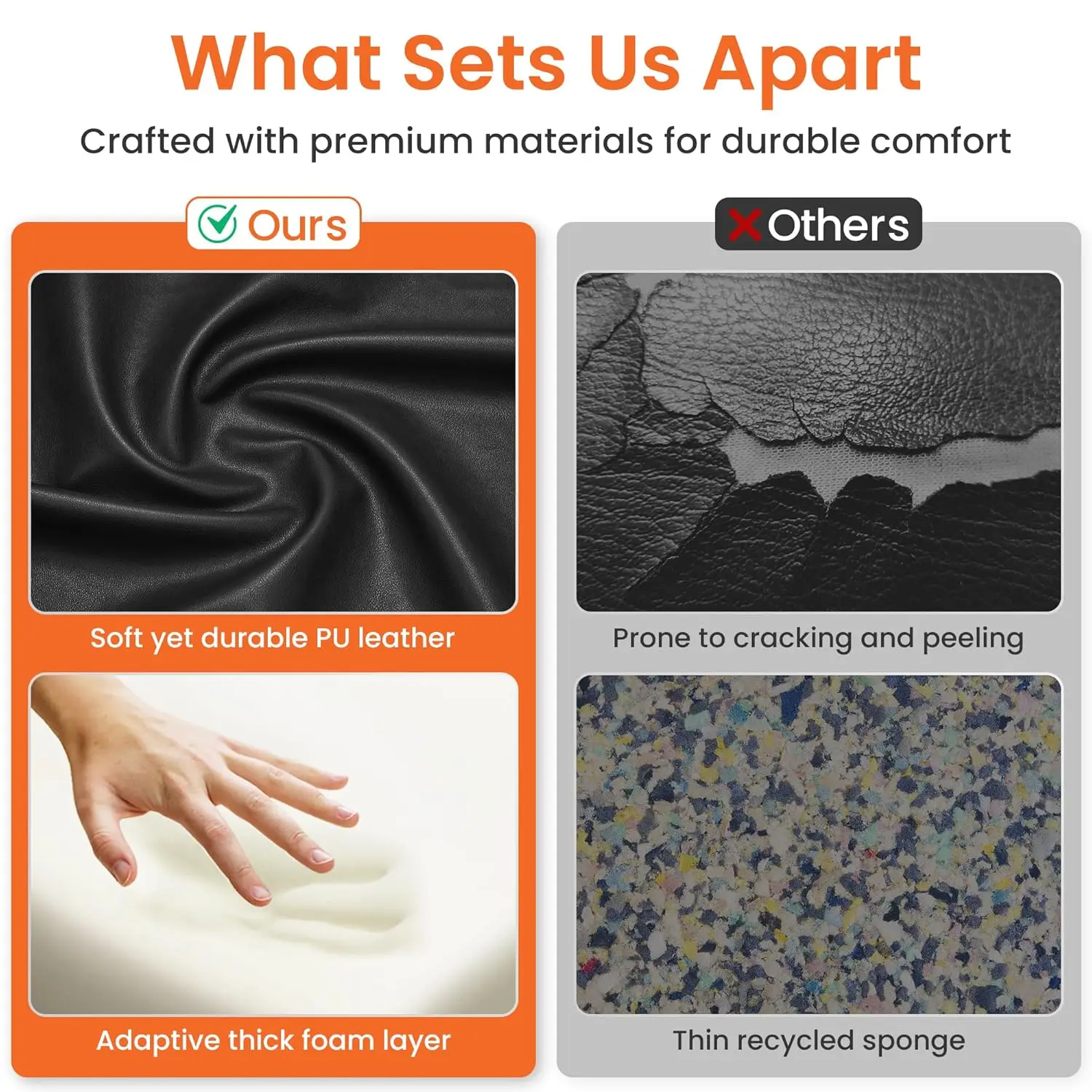 Office Desk Ergonomic Gaming Chair High Back Adjustable Computer Chair with Wheels and Lumbar Support Comfy Leather Executive Sw