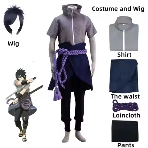 Anime Uchiha Sasuke Cosplay Outfit Halloween Costume Party Role Play Uniform Comic Clothes Outfit