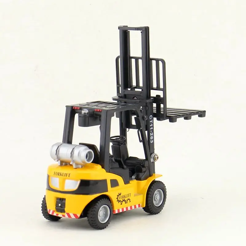 จำลอง1:25ล้อแม็ก Forklift รุ่นรถก่อสร้างของเล่นเด็ก,ของขวัญตกแต่ง,ล้อแม็กดึงกลับรถของเล่น