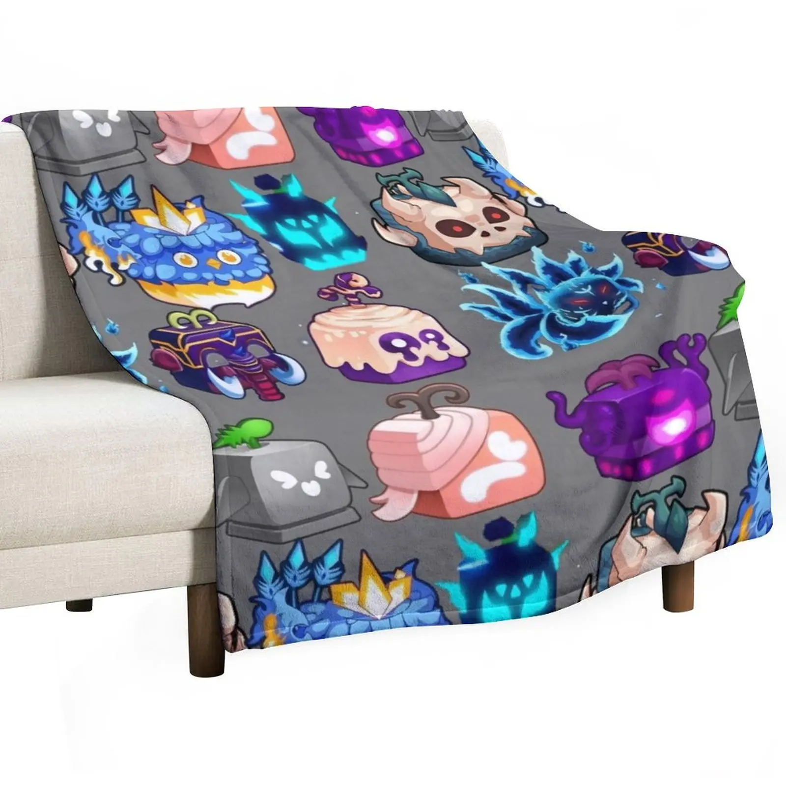 ???blox? fruit?blox? fruit?blox? fruit?blox? fruit??? Throw Blanket Soft Warm Blanket Gift for Men Women Adults