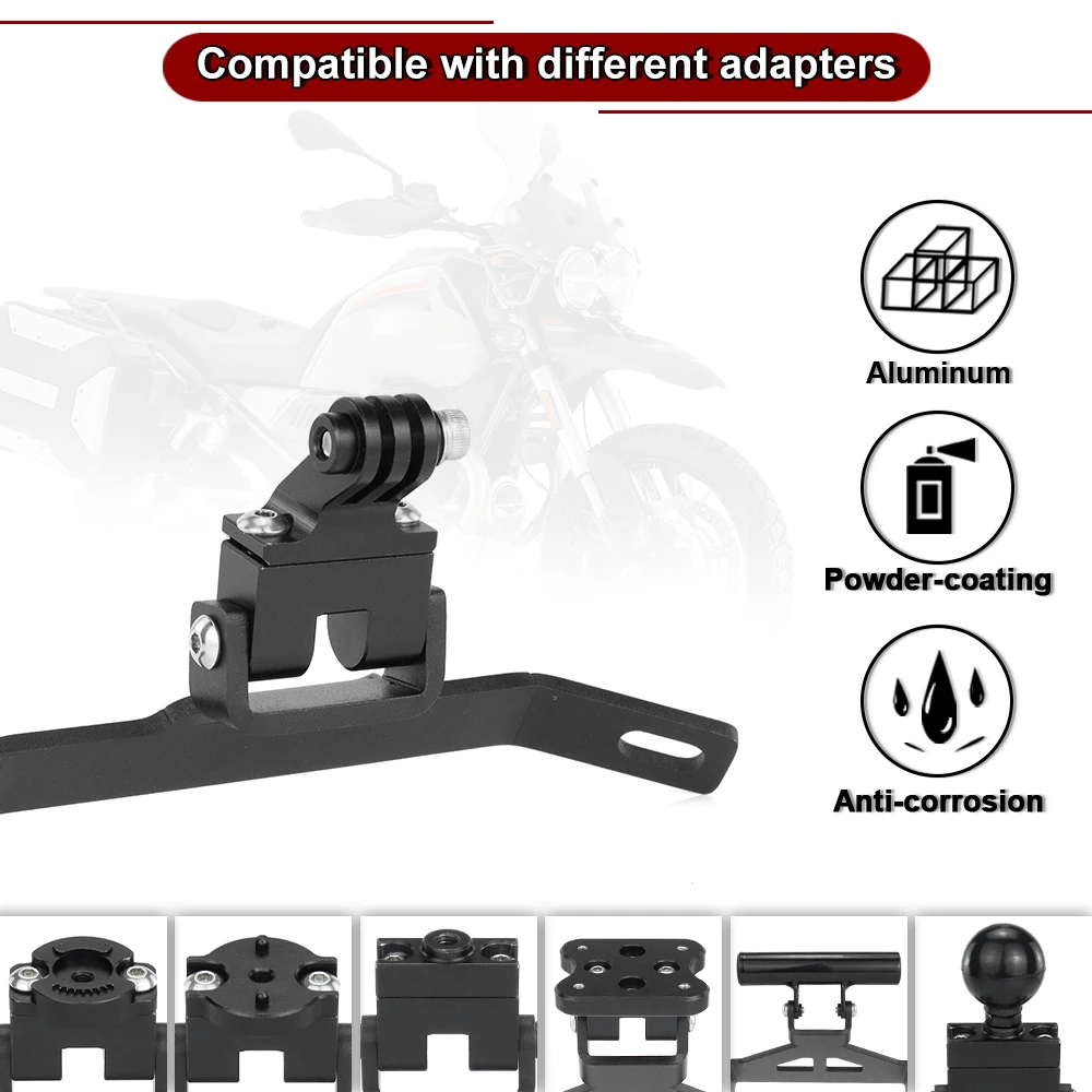 For Moto Guzzi V85TT 2019 2020 2021 2022 2023 Motorcycle GPS Mount Navigation Plate Bracket Windshield Phone Stand Holder