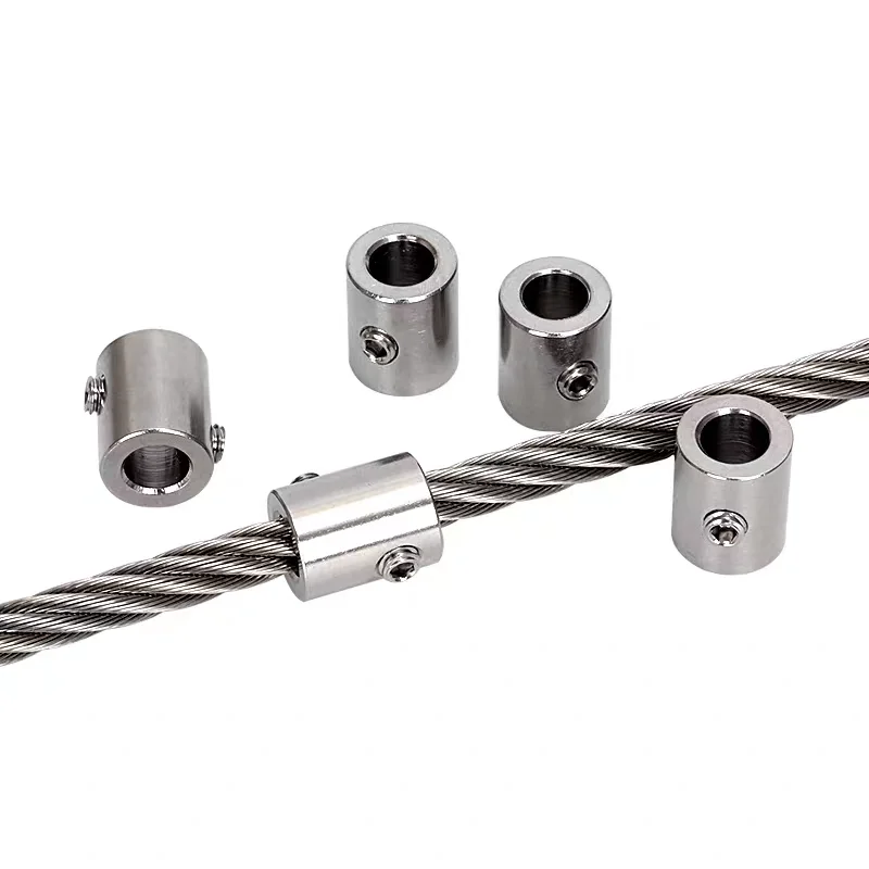 1Pcs 304 Stainless Steel Wire Rope Clip Handscrew Clamp With Hexagon Grub Screw Bolts Buckle for 2/3/4/5/6/8/10/12mm Cable