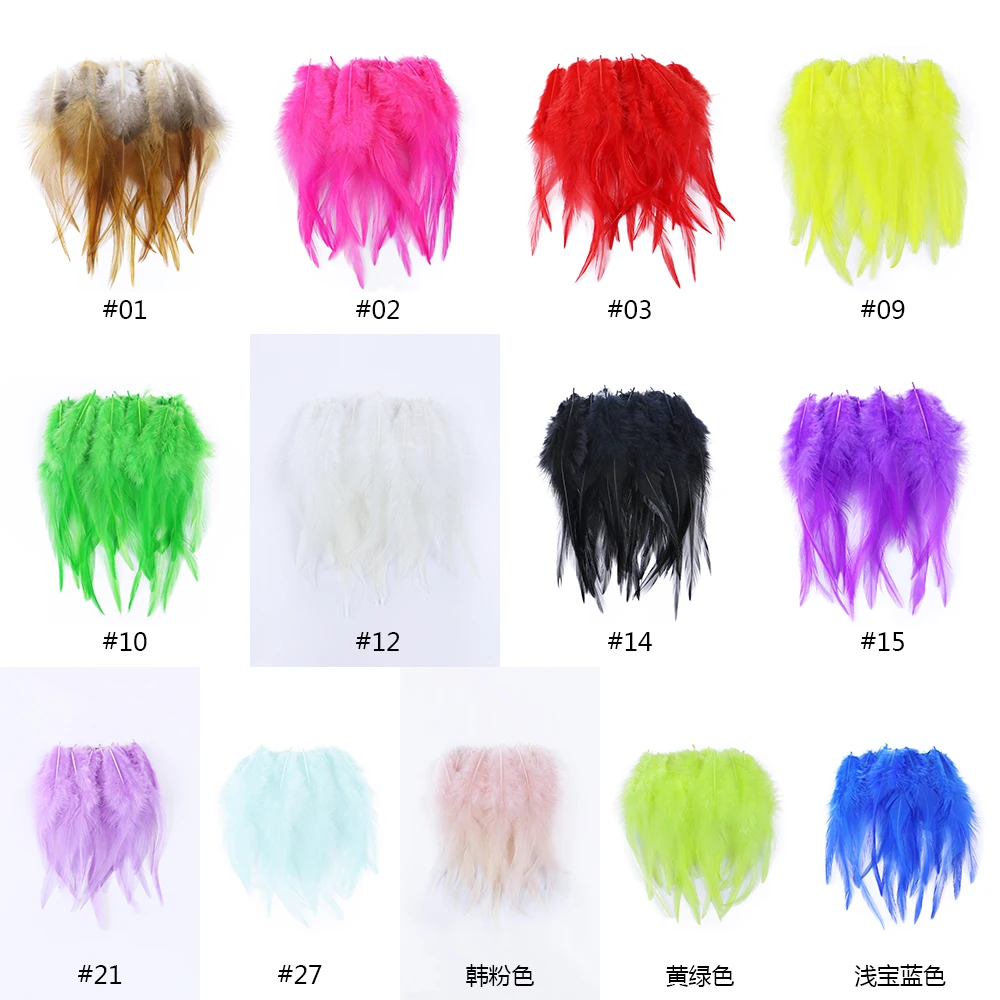12-15cm Colorful Chicken Feather 100pcs/Lot High Quality Soft Rooster Plumas For Headdress Decoration Wedding Party Jewelry