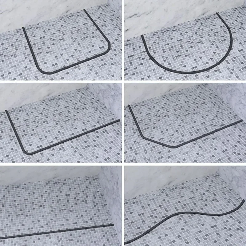 New Self-adhesive Bathroom Water Retaining Strip Countertop Water Stopper Bendable Dry Wet Separation Blocker Shower Barrier Dam