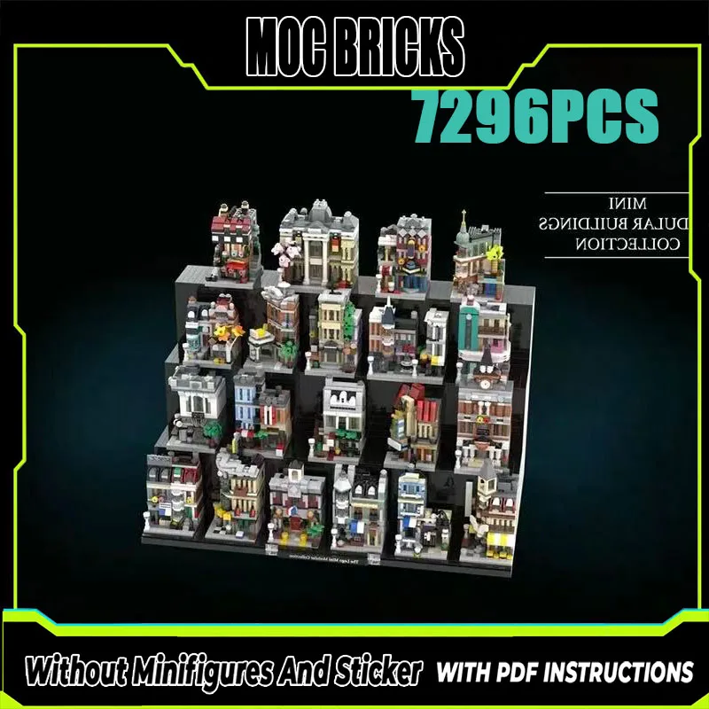 MOC Building Blocks Street View Model Assembly Mini Modular Building Kit Technology Bricks Toys